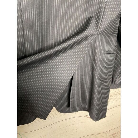 Hickey Freeman Loro Piana Tasmanian Super 130's Wool Blazer Jacket Coat 44R Gray - Picture 13 of 14